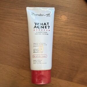 NEW The Crème Shop "What Acne?" Clarifying Facial Scrub Cleanser